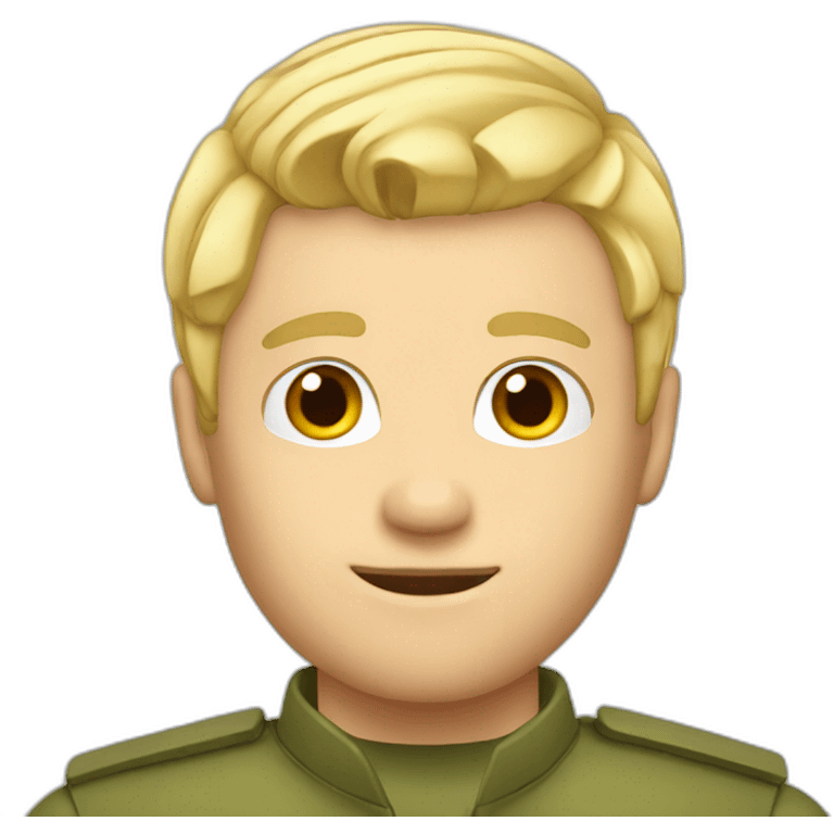 Men blond military hair emoji