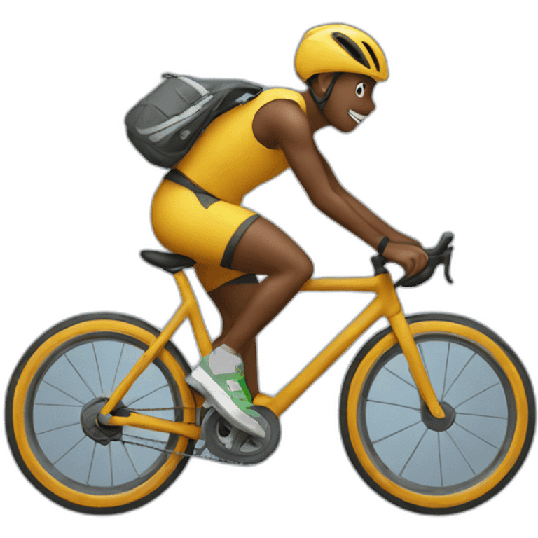 running on a bike emoji