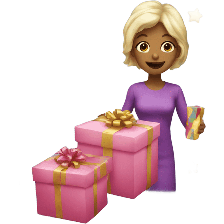 Opening presents  emoji