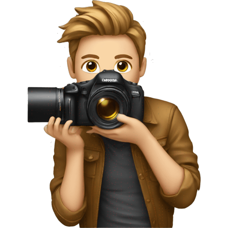 Photographe en shooting avec top modèle  emoji