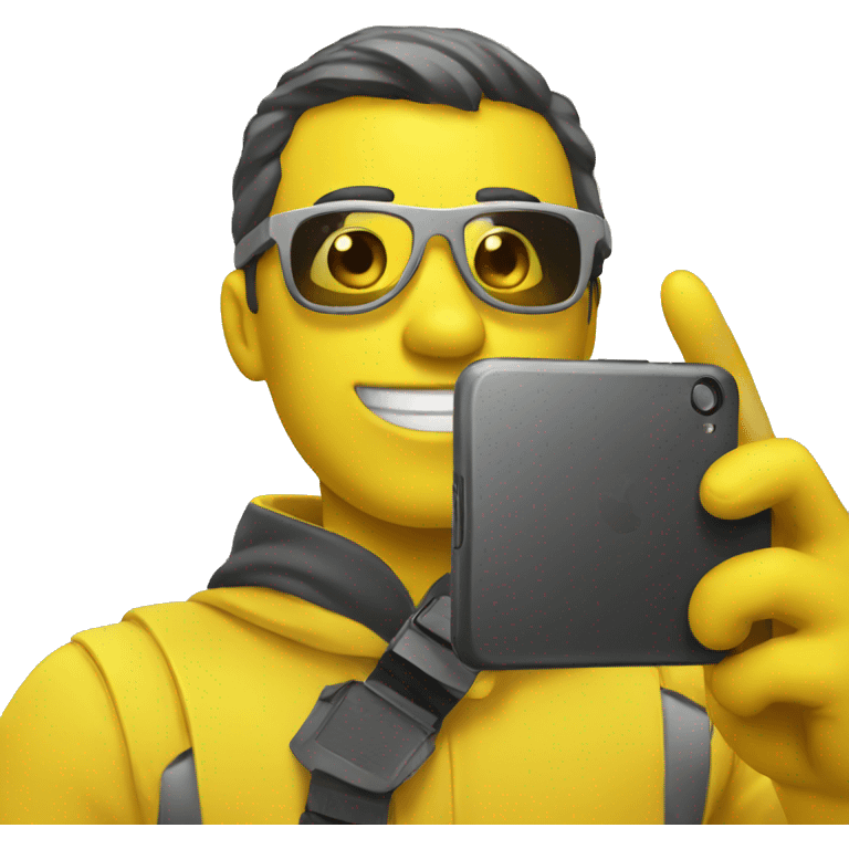 Yellow man taking a selfie  emoji