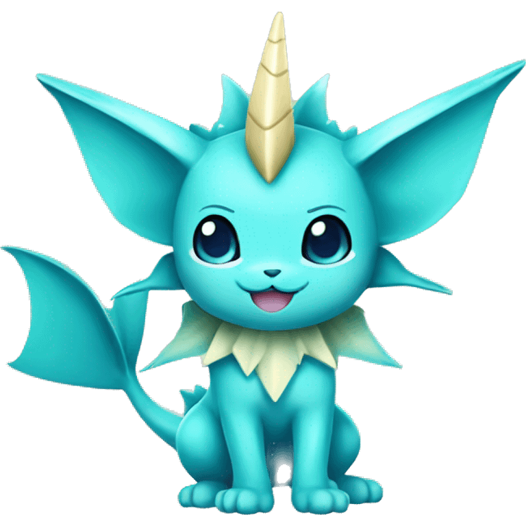 Kawaii Vaporeon full body emoji