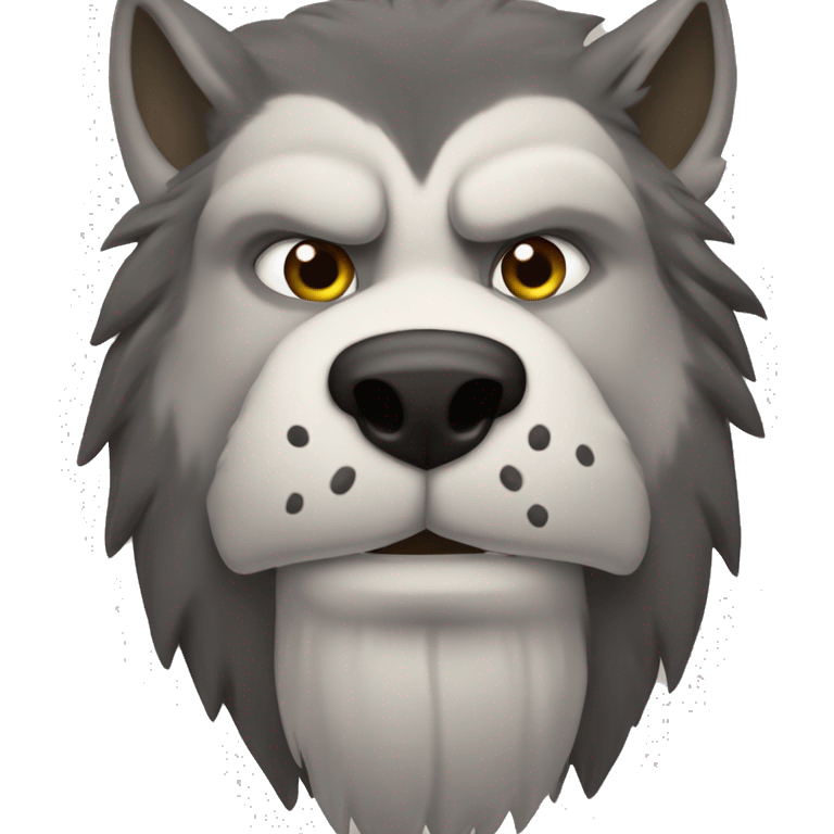 Hombre lobo que diga Alpha emoji