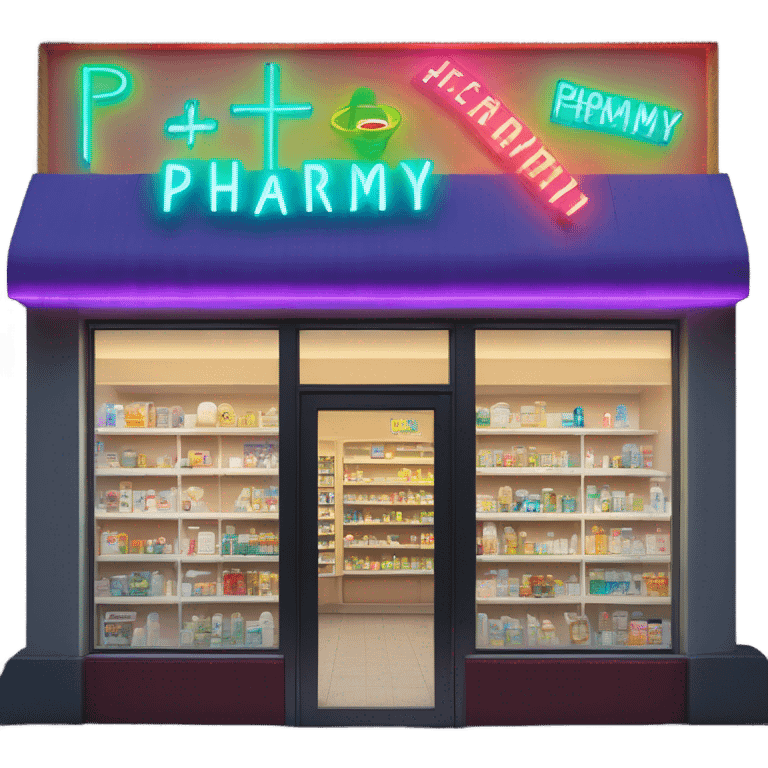 neon pharmacy shop emoji