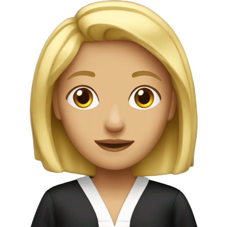 Blonde girl judge emoji