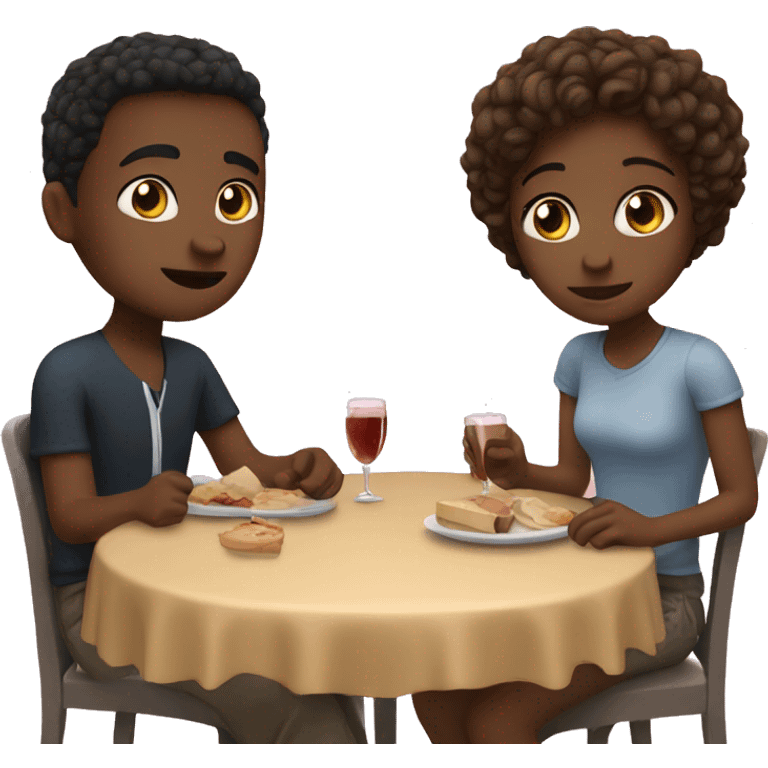 Girl and boy on a date emoji