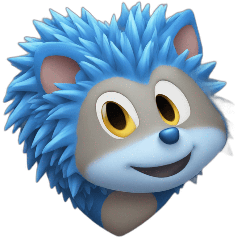 blue hedgehog heart emoji