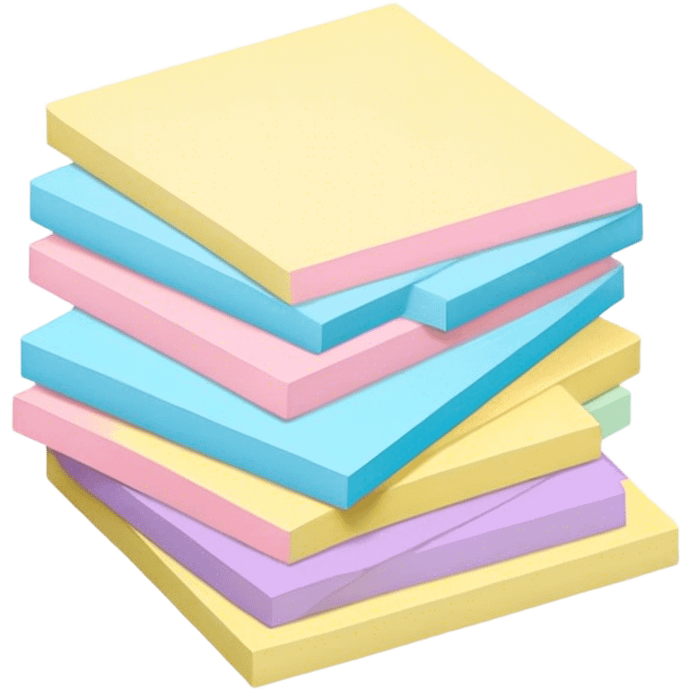 pastel sticky notes emoji