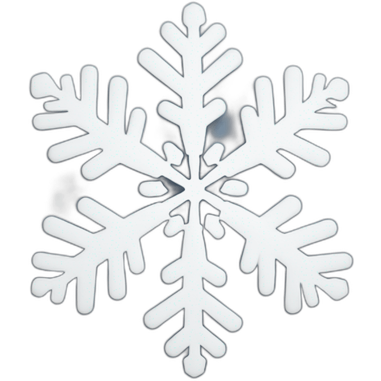 5 White Snowflake emoji