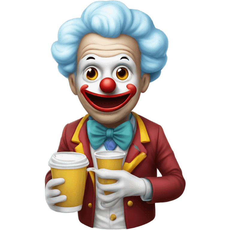 Clown doctor drinking disgusting drink emoji