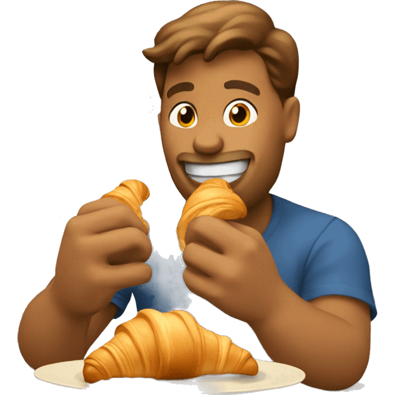 croissant eating croissant emoji