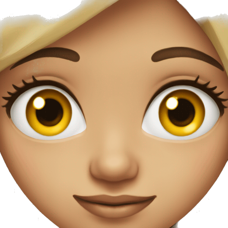 Girl with long pretty eyelashes  emoji