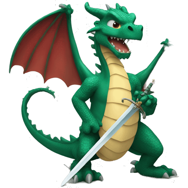 dragon with sword emoji