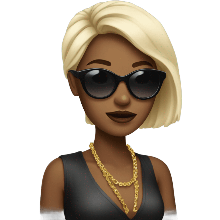 Rich girl with shades  emoji