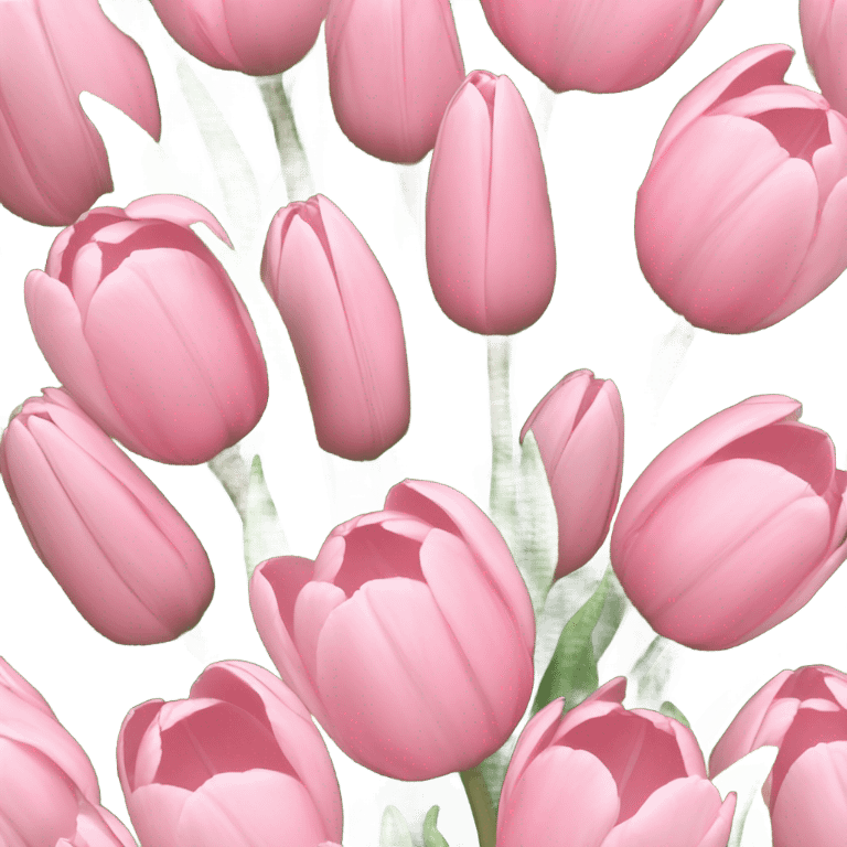 soft pink tulips emoji