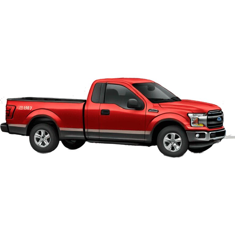 Red single cab f150 emoji