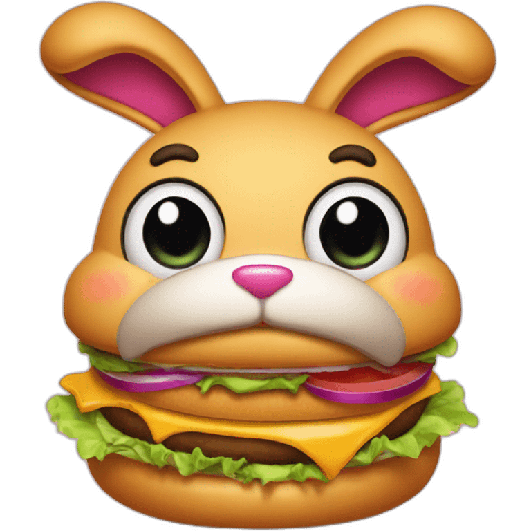 Bad bunny raper eats burger emoji