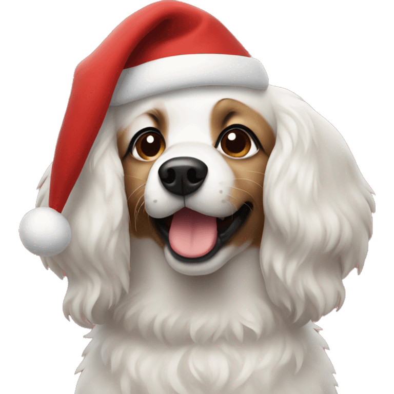 Christmas dog emoji