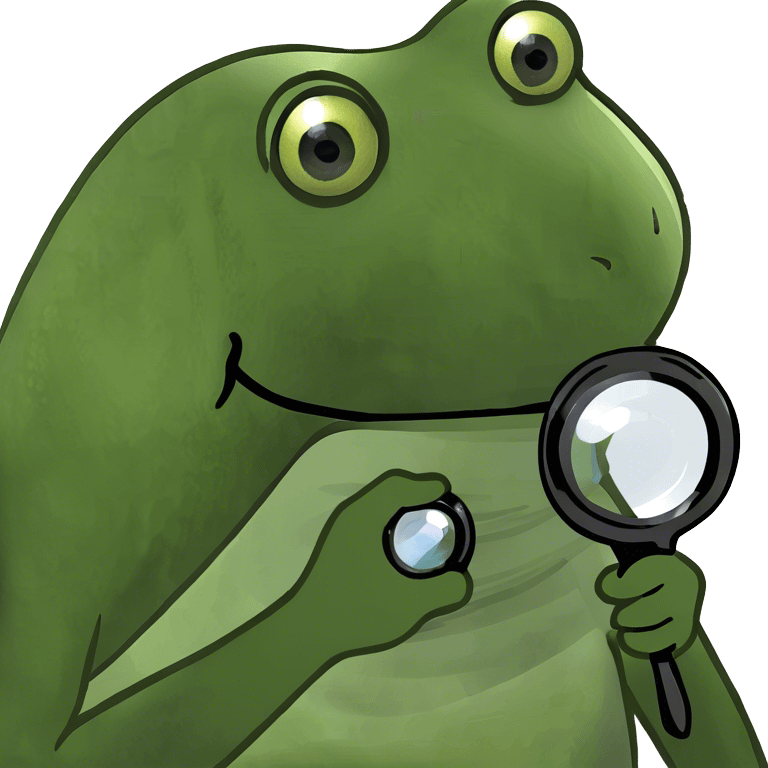 Frog looking for a fly  emoji