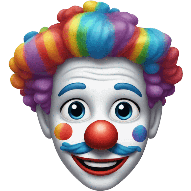 Rainbow head clown emoji