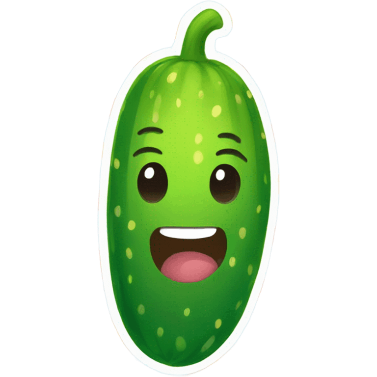 Rainbow pickle emoji