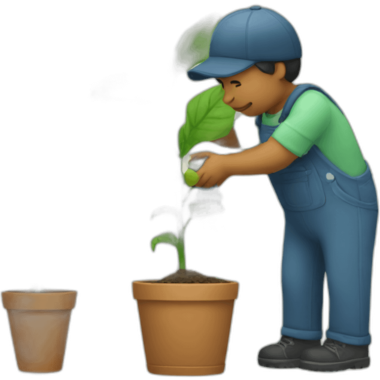 a person watering a plant emoji