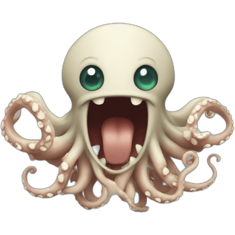 cute kraken raging emoji