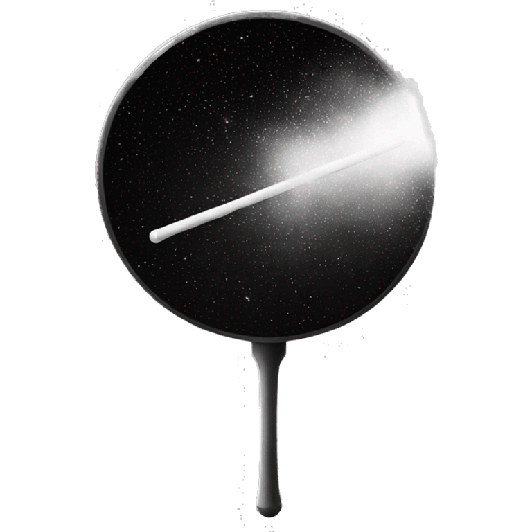 long magic wand in black and white color magic dust emoji