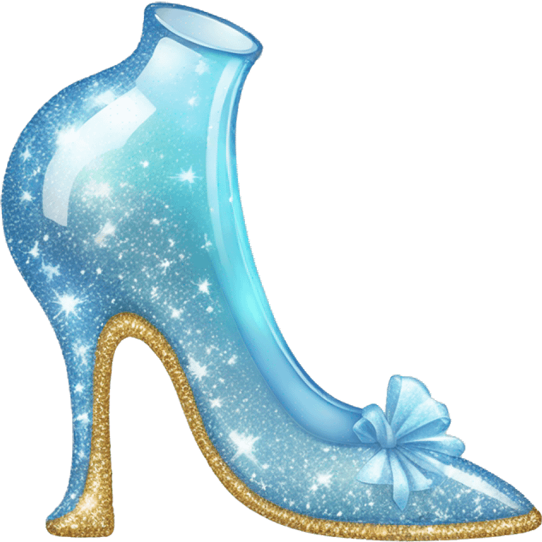 sparkly glittery glass slipper emoji