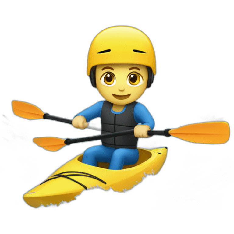 Kayak slalom emoji