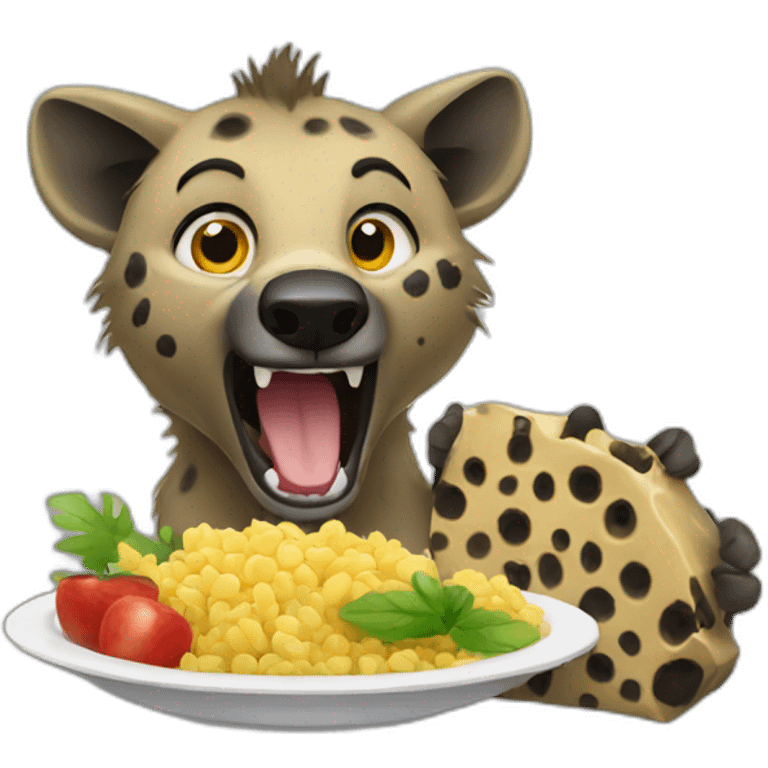 Hyena eating  emoji