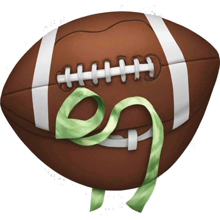 football with a bow emoji