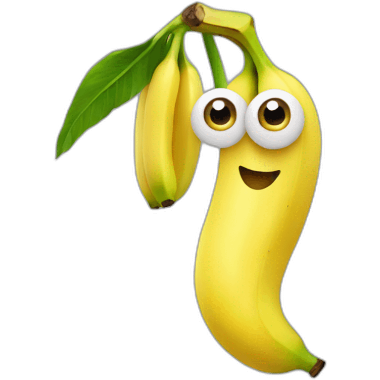 banana with eyes and feet emoji