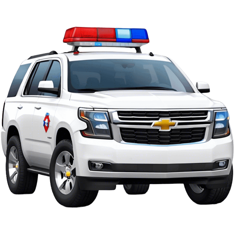 Emergency Response SUV - Chevrolet Tahoe (Model Year: 2021) (Iconic colour: White with red/blue sirens) emoji