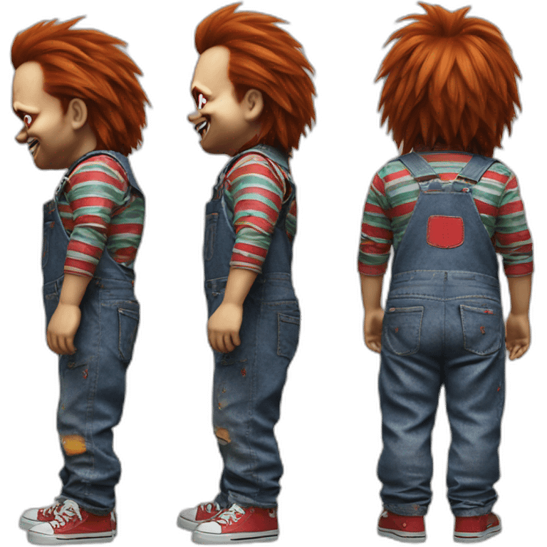 Chucky peeing emoji