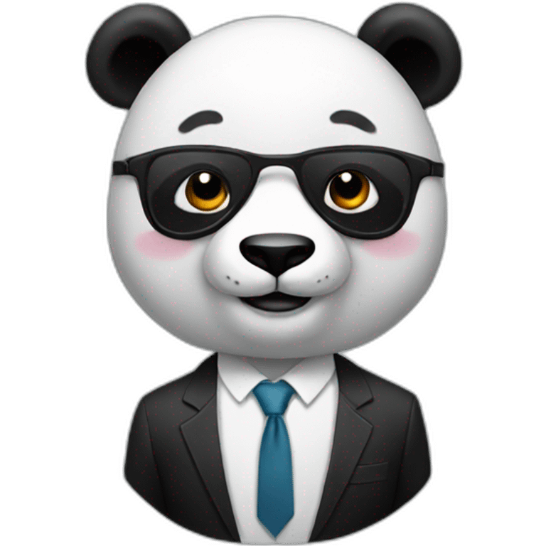 Panda wearing suit emoji