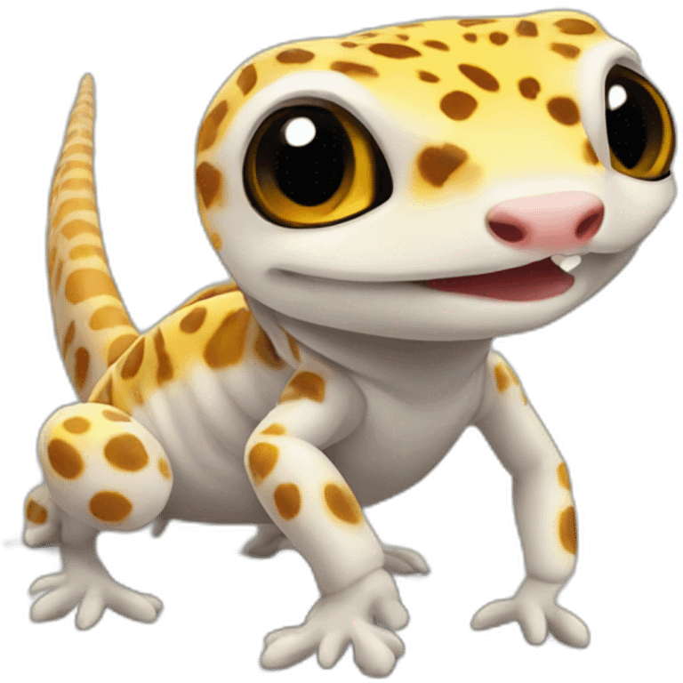 Leopard Gecko robotic emoji