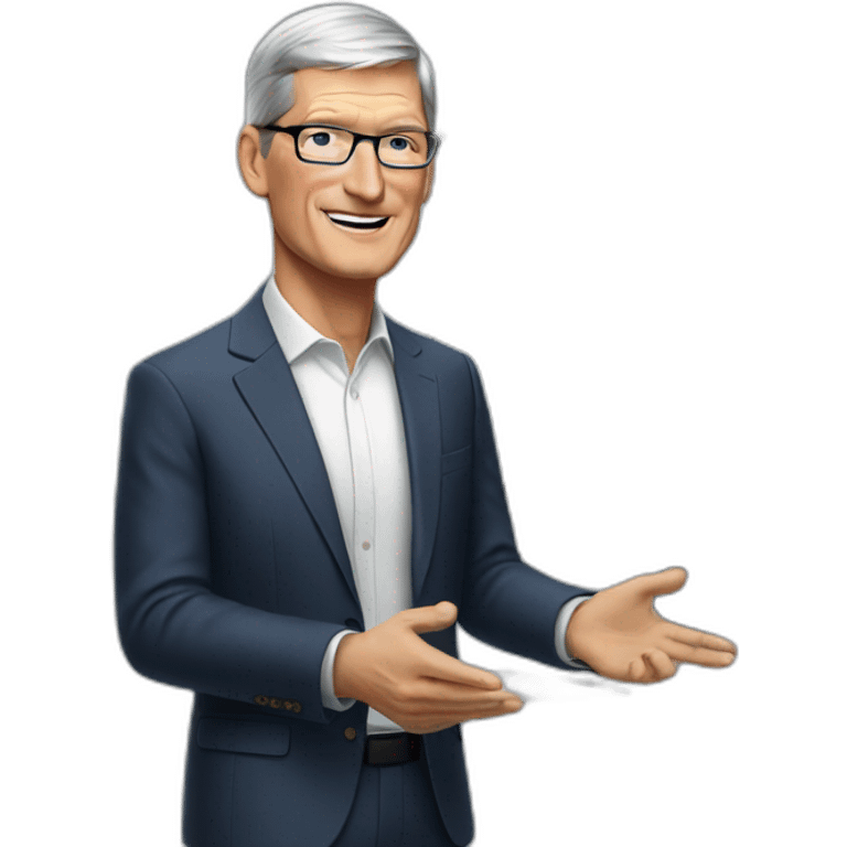 Tim Cook making presentation emoji