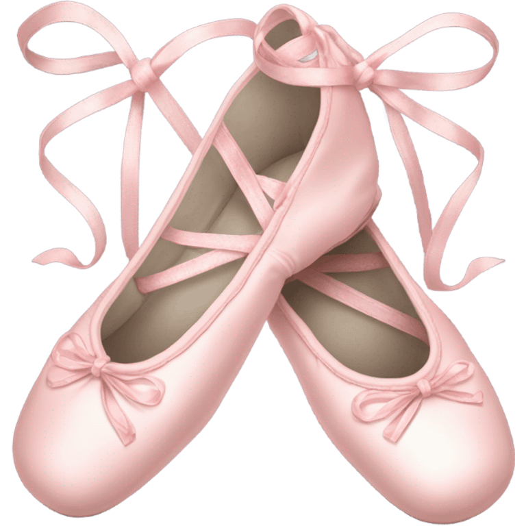 Crossed light pink ballet shoes with long and beautiful corses design, light lace cover all the surface emoji