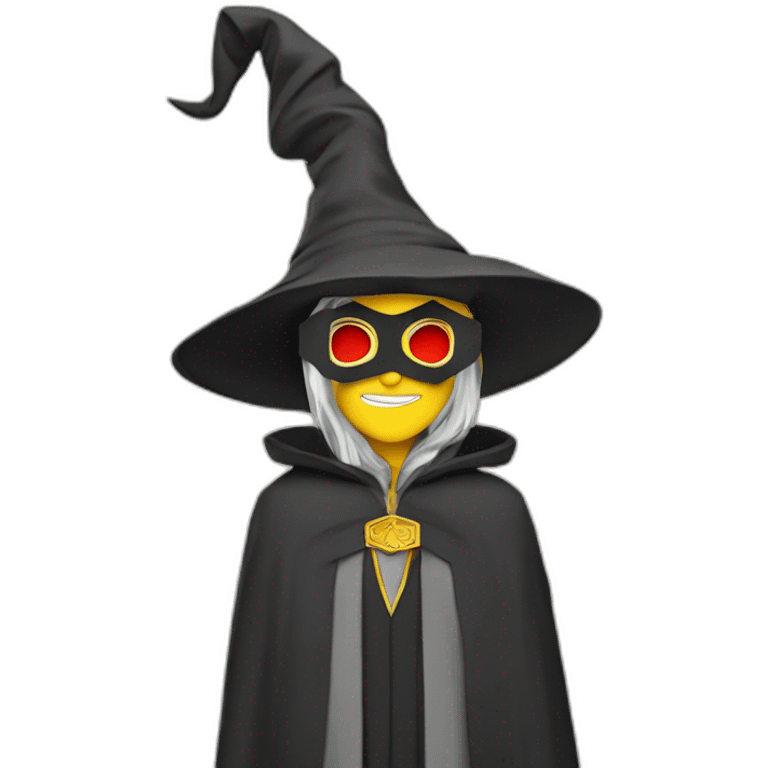 satoshi nakamoto dress like a wizard with a v a for vendeta mask emoji