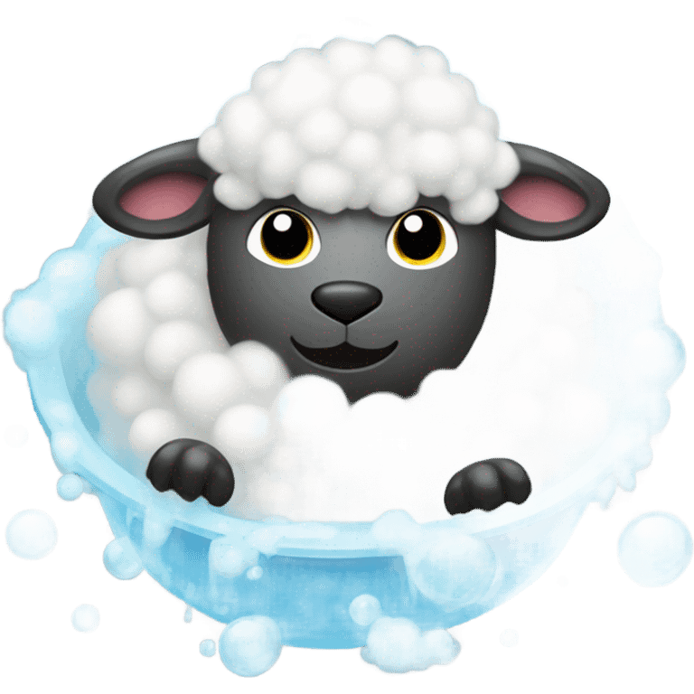 Sheep in bubble bath emoji