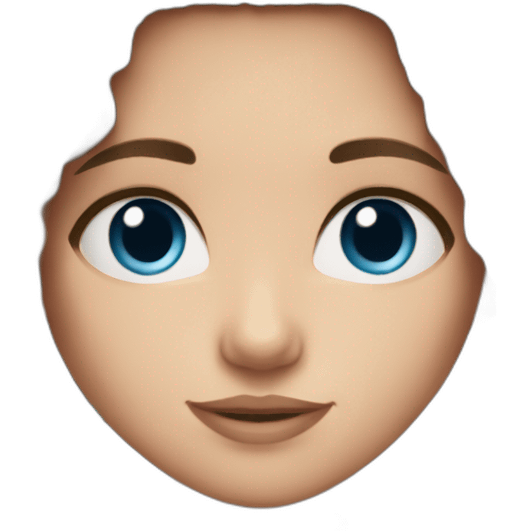 girl with brown hair and blue eyes and crop top emoji