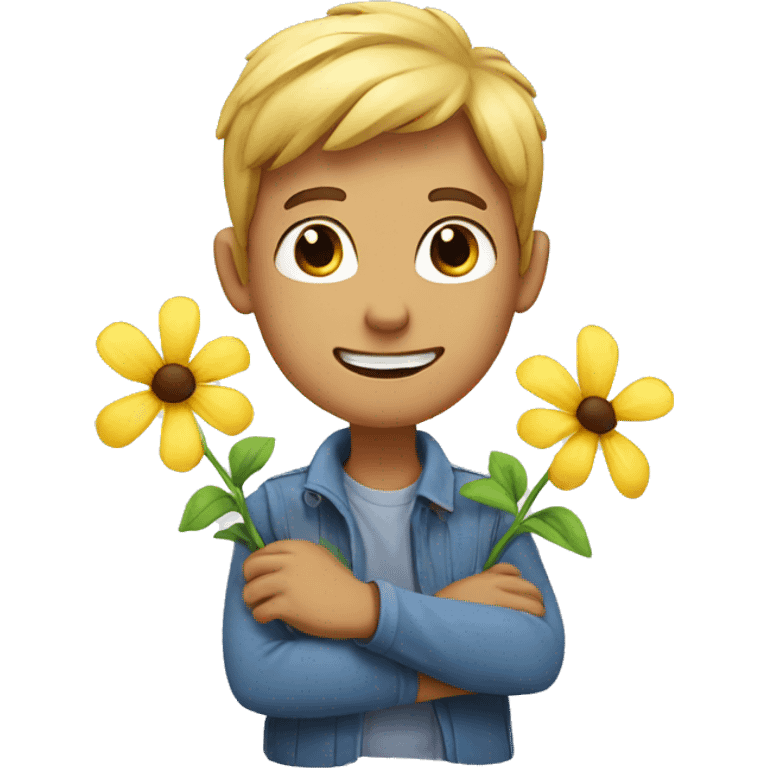 Flowe with boys  emoji