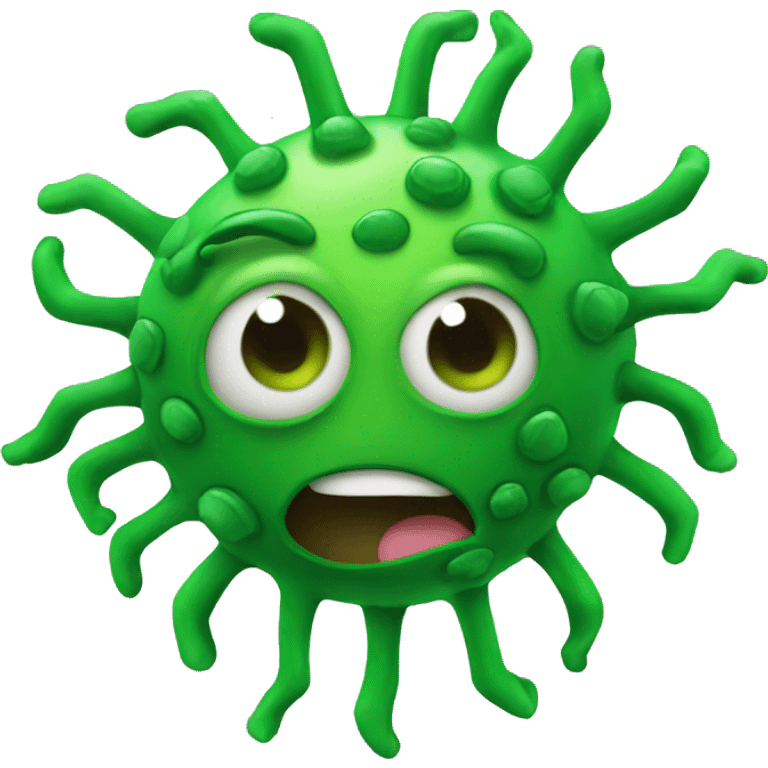 Green virus emoji