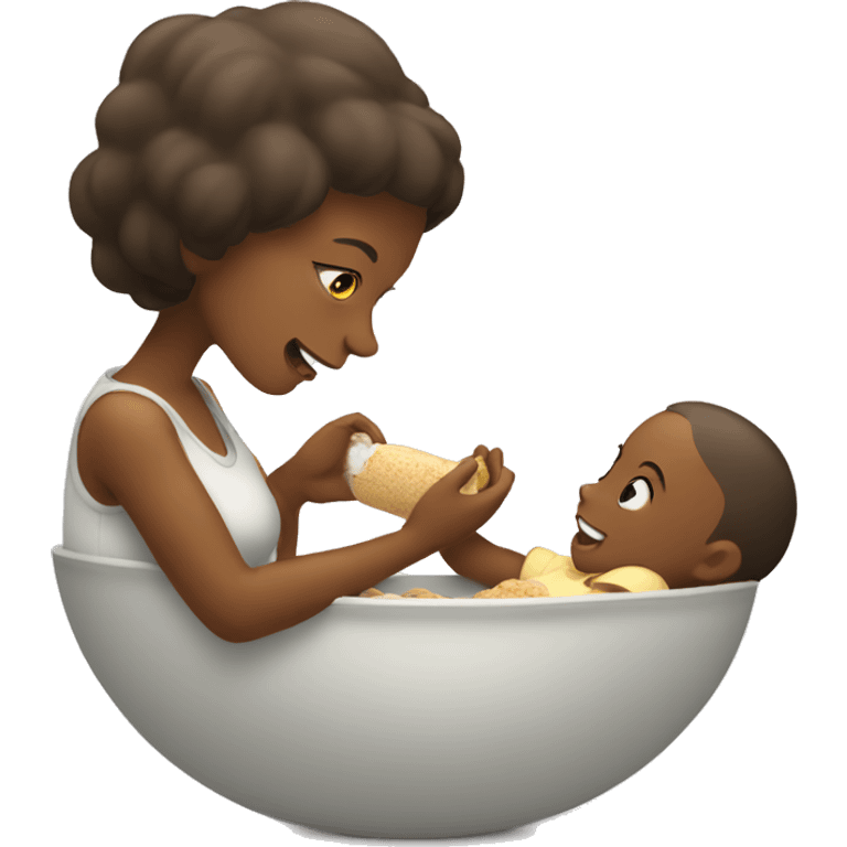 Feeding a baby emoji