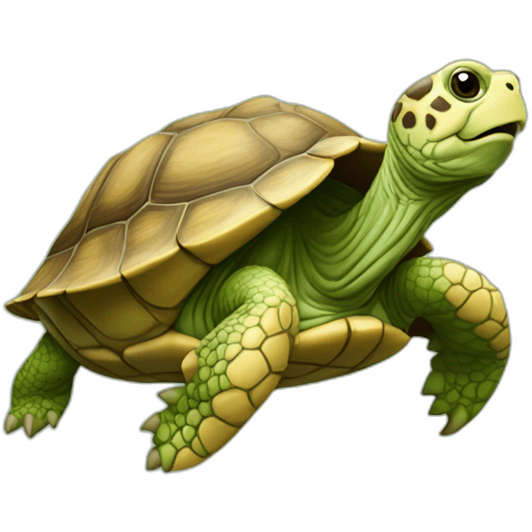 Tortue sur oiseaux emoji