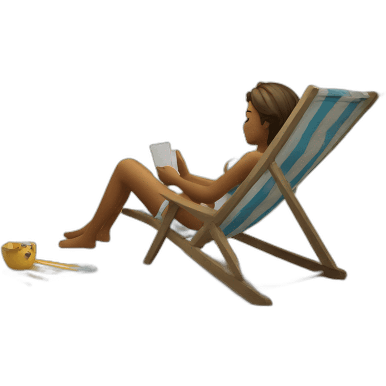 relaxing on the beach emoji