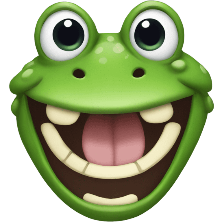 Frog laugh emoji emoji