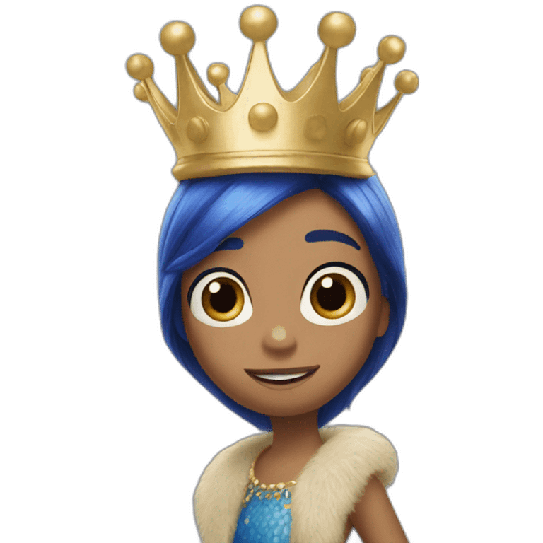 finding dory wearing gold crown emoji