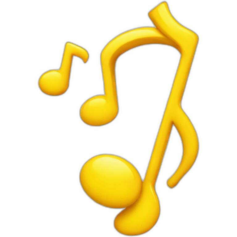 whistle yellow emoji with music note emoji